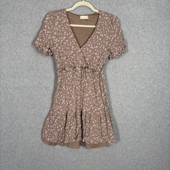 Altar'd State Dress Small Floral Tiered Milkmaid Coquette Farmhouse Neutral Twee - Picture 1 of 12